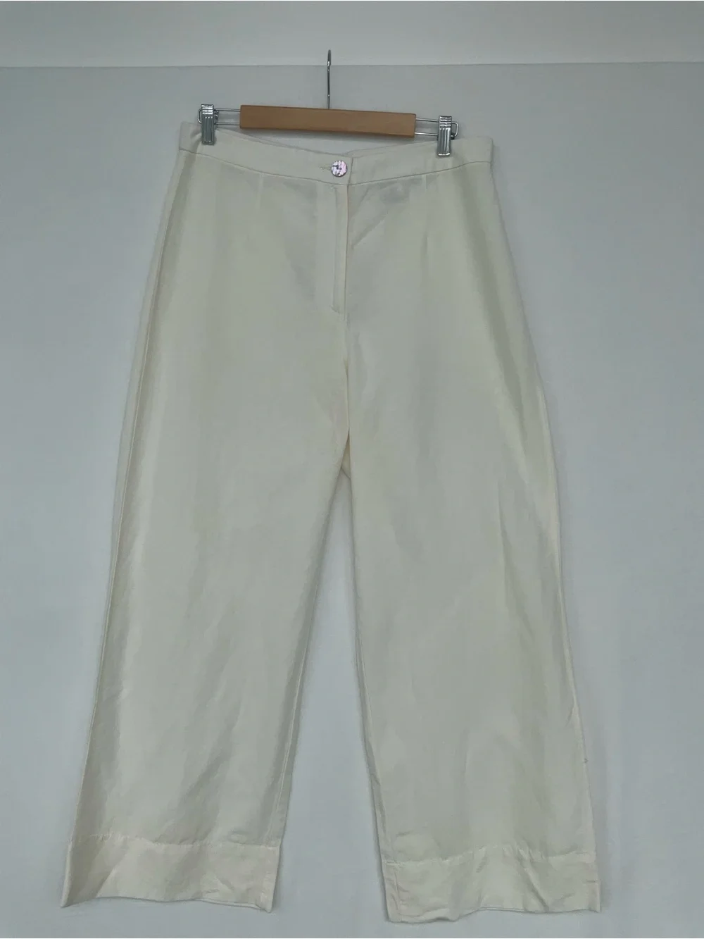 H&M linen blend Wide-Leg Trousers